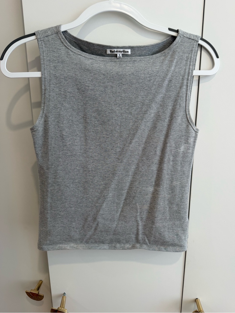 Reformation Gray Sleeveless Crewneck Tank